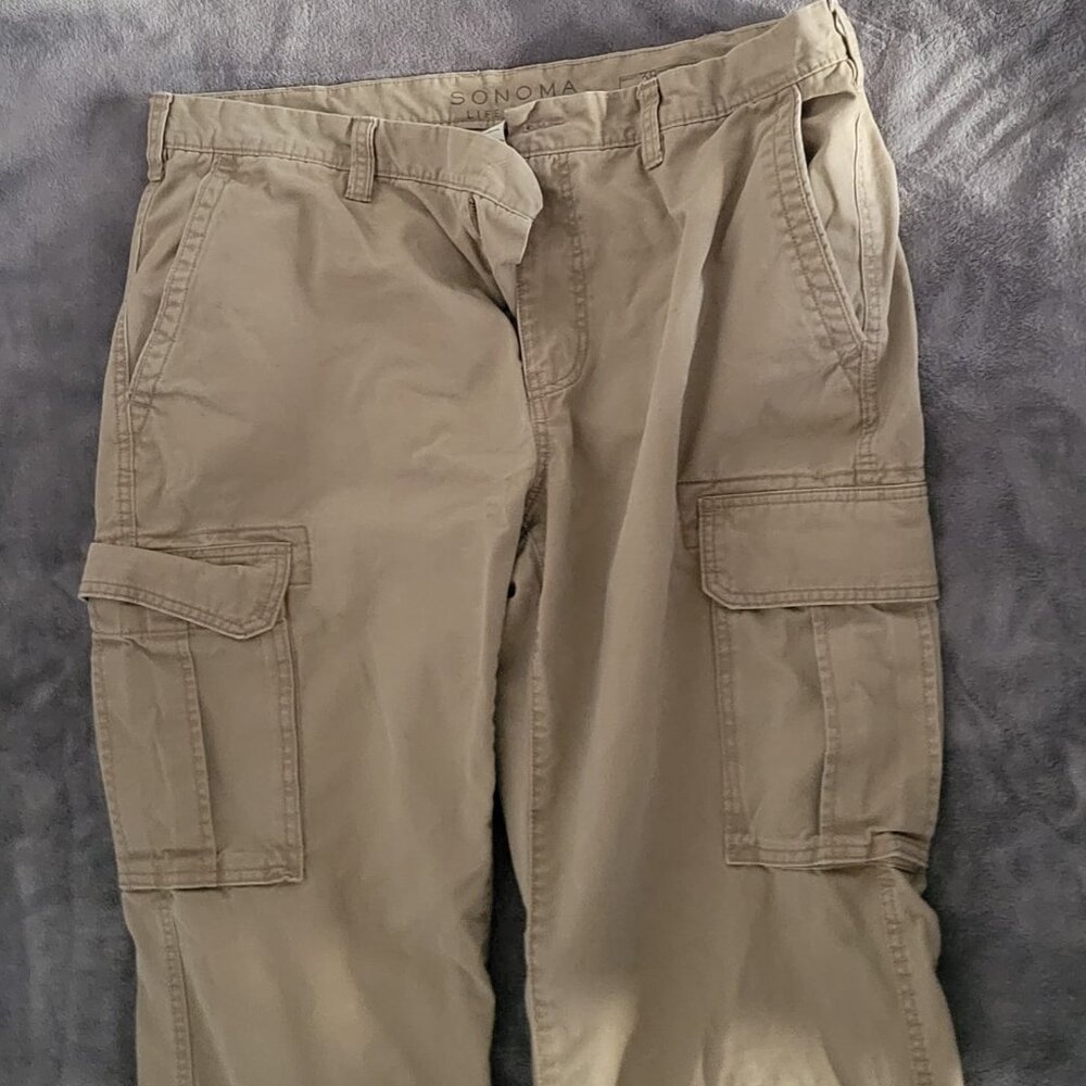 Beige Cargo Pants